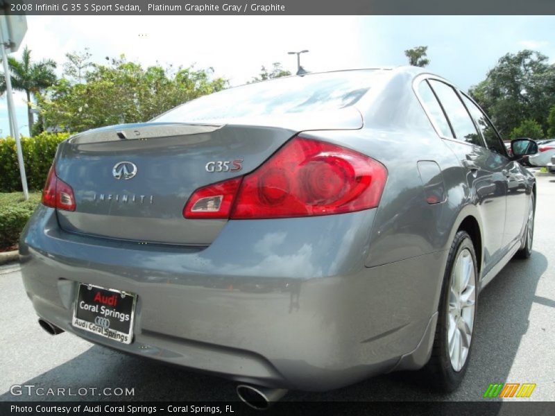 Platinum Graphite Gray / Graphite 2008 Infiniti G 35 S Sport Sedan