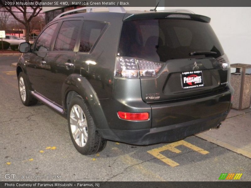 Manitoba Green Metallic / Black 2009 Mitsubishi Outlander SE 4WD