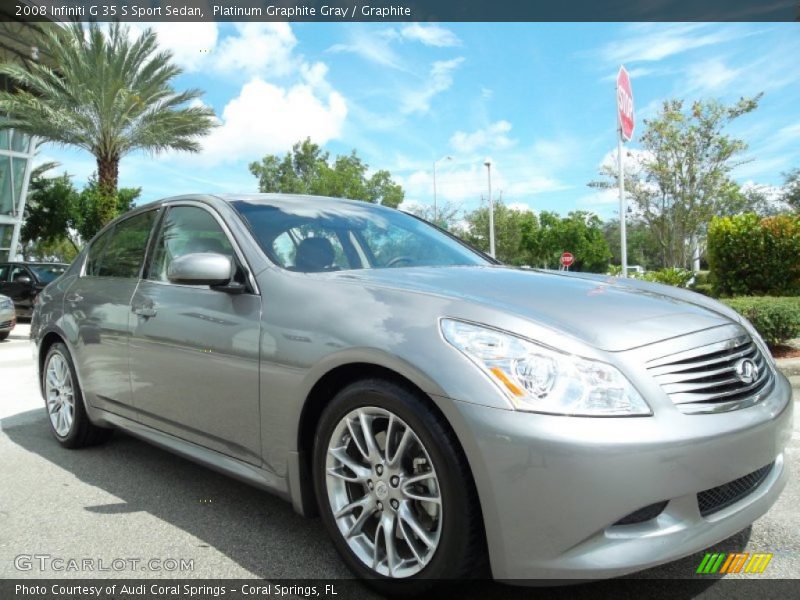 Platinum Graphite Gray / Graphite 2008 Infiniti G 35 S Sport Sedan