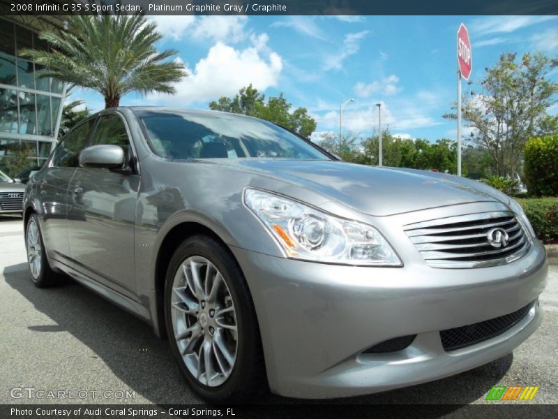 Platinum Graphite Gray / Graphite 2008 Infiniti G 35 S Sport Sedan