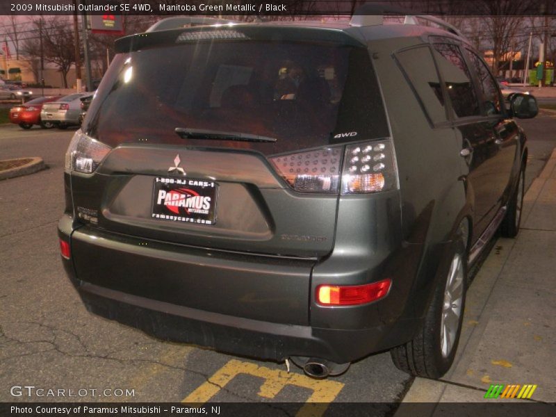 Manitoba Green Metallic / Black 2009 Mitsubishi Outlander SE 4WD