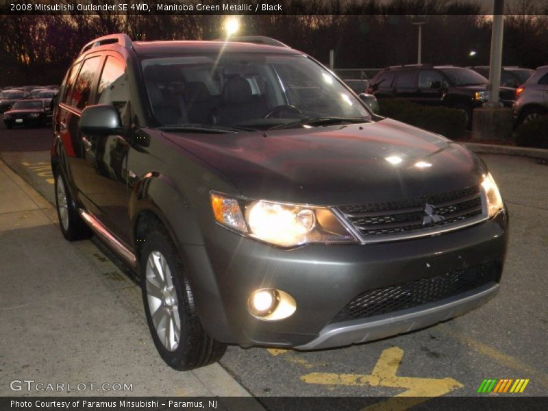 Manitoba Green Metallic / Black 2008 Mitsubishi Outlander SE 4WD