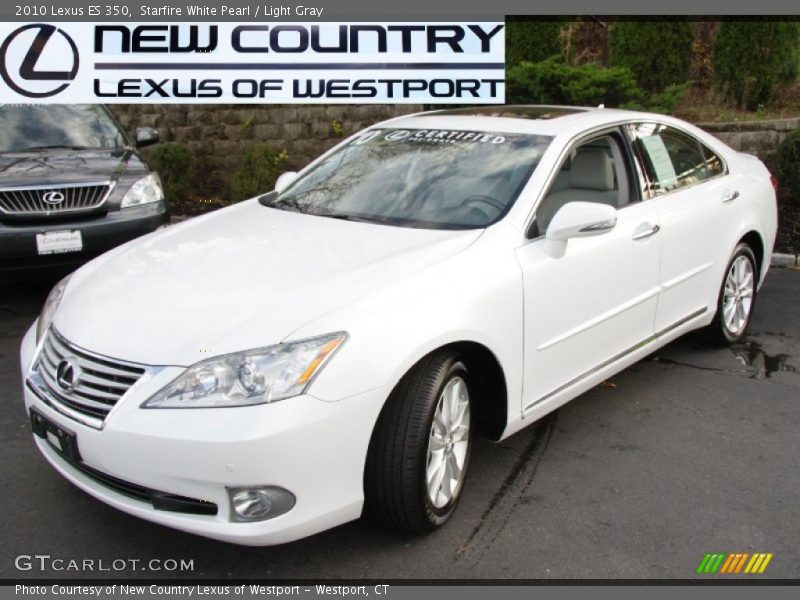 Starfire White Pearl / Light Gray 2010 Lexus ES 350