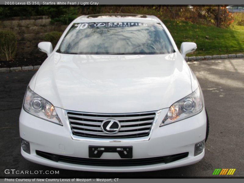 Starfire White Pearl / Light Gray 2010 Lexus ES 350