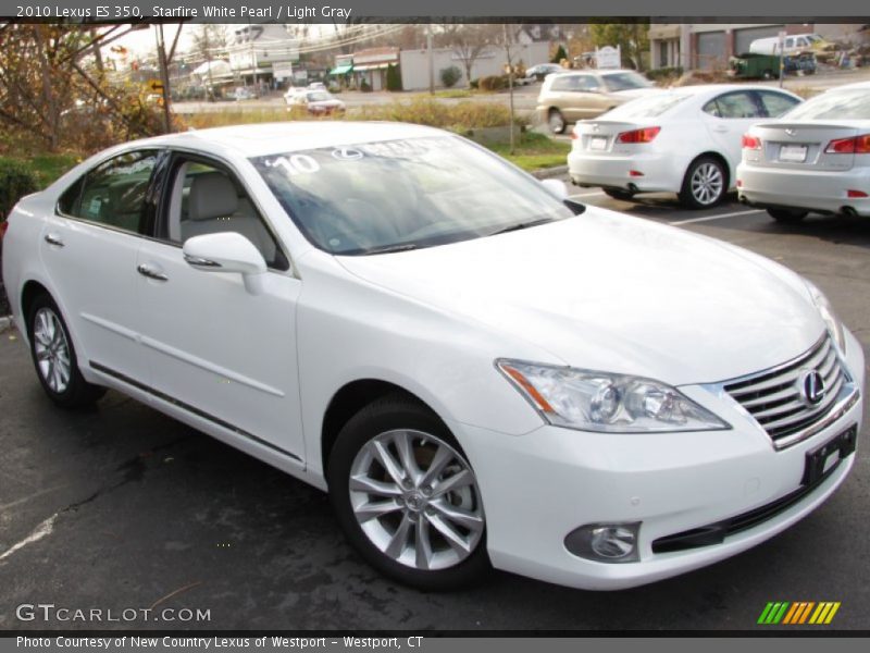 Starfire White Pearl / Light Gray 2010 Lexus ES 350