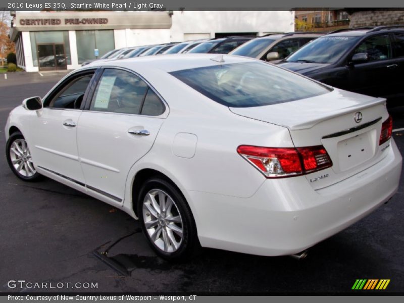 Starfire White Pearl / Light Gray 2010 Lexus ES 350