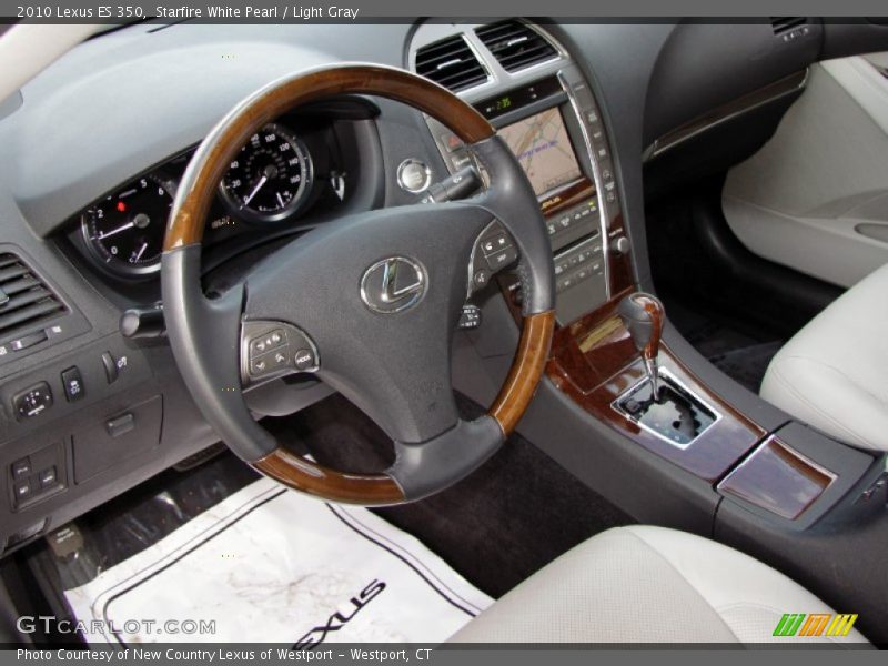 Starfire White Pearl / Light Gray 2010 Lexus ES 350