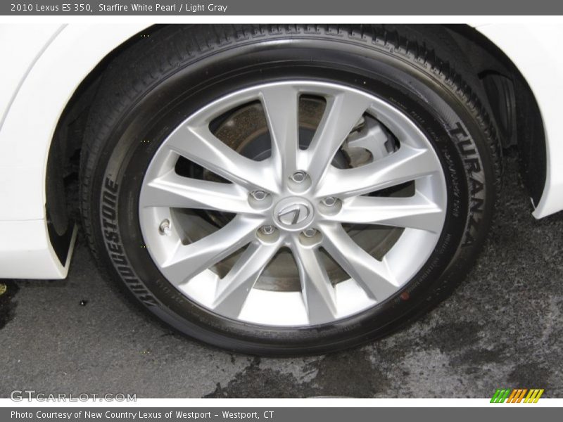 Starfire White Pearl / Light Gray 2010 Lexus ES 350