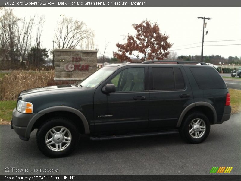 Dark Highland Green Metallic / Medium Parchment 2002 Ford Explorer XLS 4x4