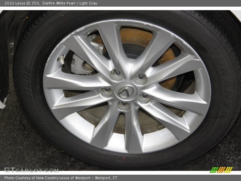 Starfire White Pearl / Light Gray 2010 Lexus ES 350