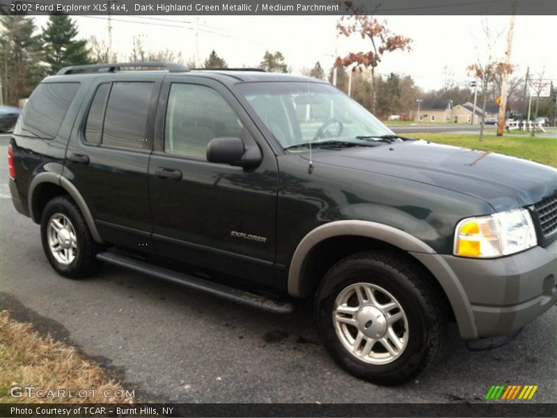 Dark Highland Green Metallic / Medium Parchment 2002 Ford Explorer XLS 4x4