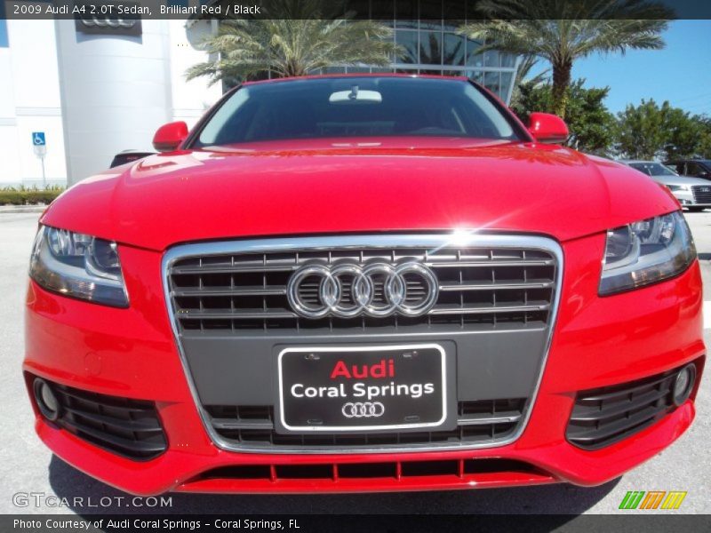 Brilliant Red / Black 2009 Audi A4 2.0T Sedan