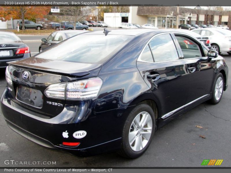 Black Sapphire Pearl / Black 2010 Lexus HS 250h Hybrid Premium