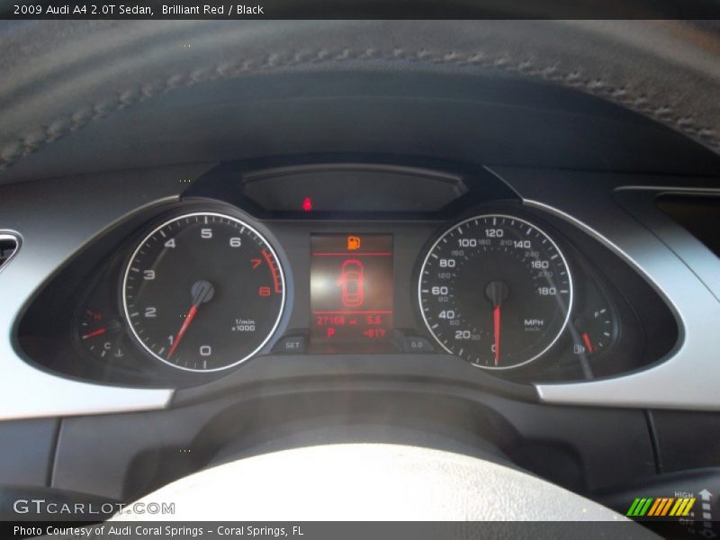 Brilliant Red / Black 2009 Audi A4 2.0T Sedan