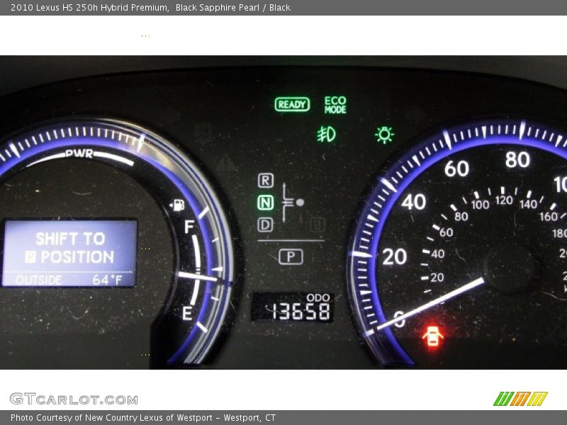 Black Sapphire Pearl / Black 2010 Lexus HS 250h Hybrid Premium