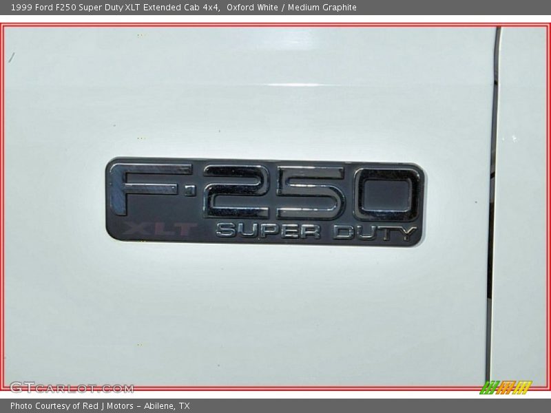 Oxford White / Medium Graphite 1999 Ford F250 Super Duty XLT Extended Cab 4x4