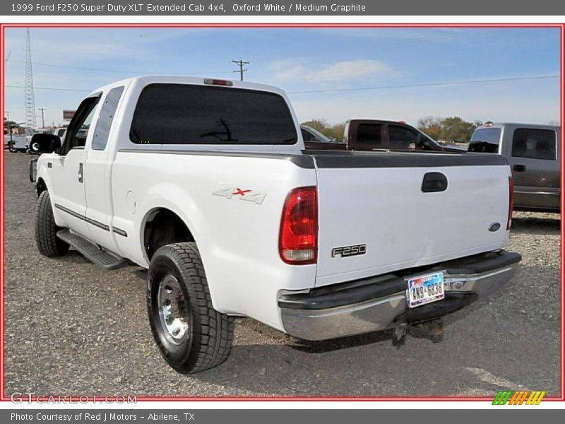 Oxford White / Medium Graphite 1999 Ford F250 Super Duty XLT Extended Cab 4x4