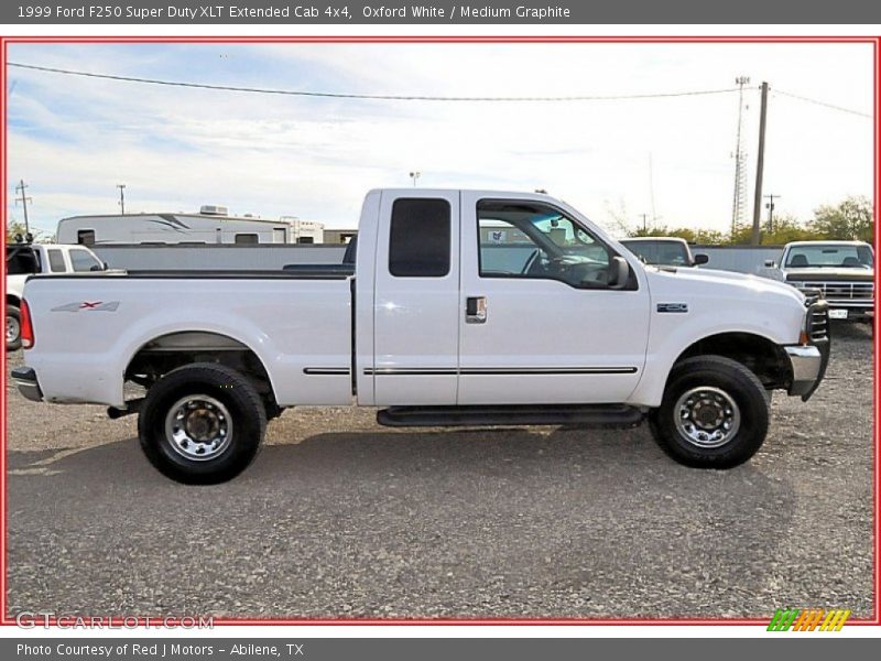 Oxford White / Medium Graphite 1999 Ford F250 Super Duty XLT Extended Cab 4x4