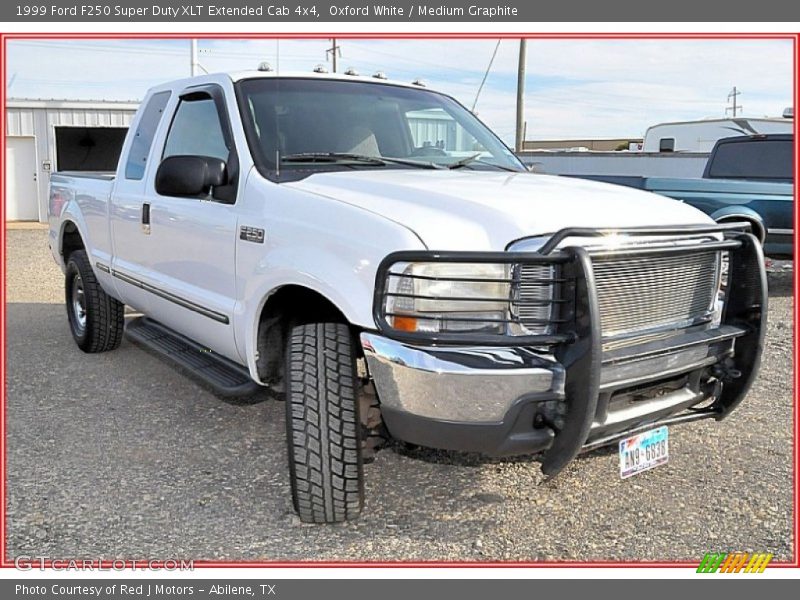 Oxford White / Medium Graphite 1999 Ford F250 Super Duty XLT Extended Cab 4x4