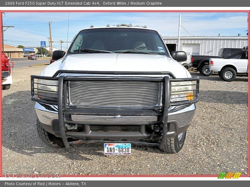 Oxford White / Medium Graphite 1999 Ford F250 Super Duty XLT Extended Cab 4x4