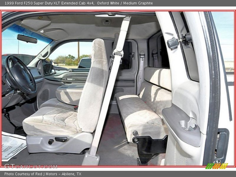 Oxford White / Medium Graphite 1999 Ford F250 Super Duty XLT Extended Cab 4x4