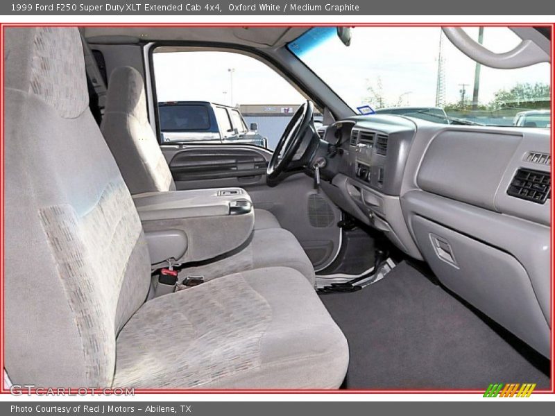 Oxford White / Medium Graphite 1999 Ford F250 Super Duty XLT Extended Cab 4x4