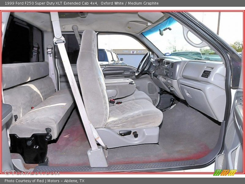 Oxford White / Medium Graphite 1999 Ford F250 Super Duty XLT Extended Cab 4x4