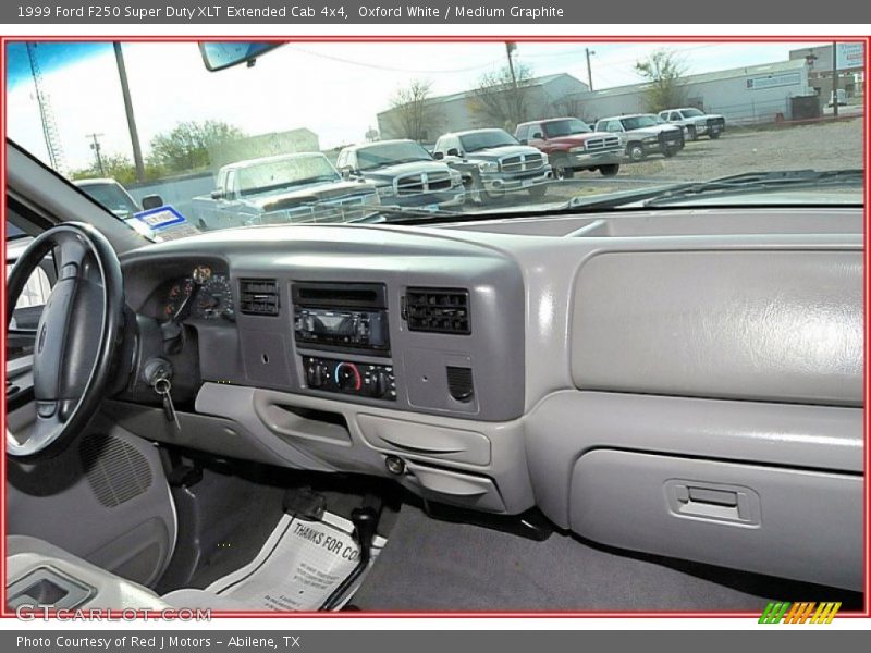 Oxford White / Medium Graphite 1999 Ford F250 Super Duty XLT Extended Cab 4x4