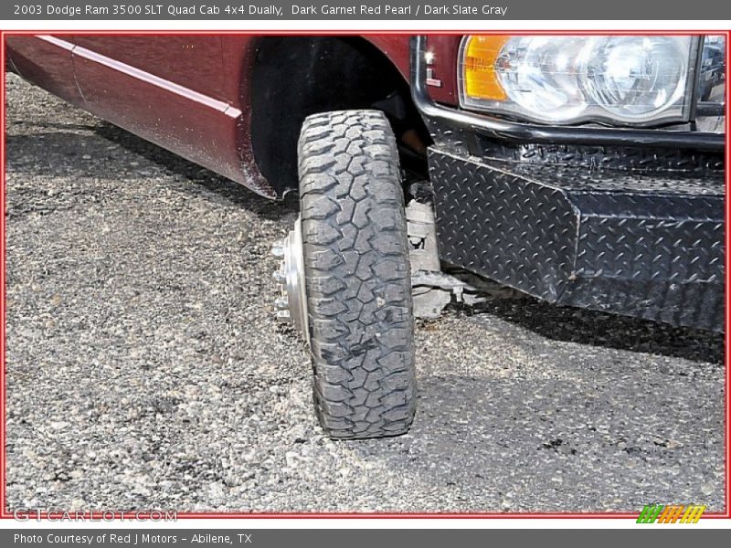 Dark Garnet Red Pearl / Dark Slate Gray 2003 Dodge Ram 3500 SLT Quad Cab 4x4 Dually