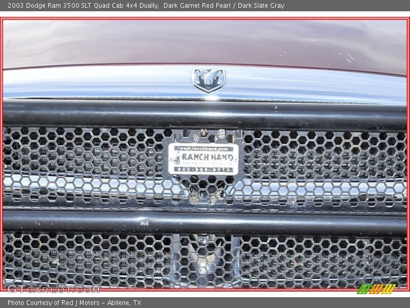 Dark Garnet Red Pearl / Dark Slate Gray 2003 Dodge Ram 3500 SLT Quad Cab 4x4 Dually