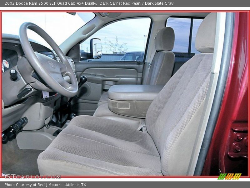 Dark Garnet Red Pearl / Dark Slate Gray 2003 Dodge Ram 3500 SLT Quad Cab 4x4 Dually