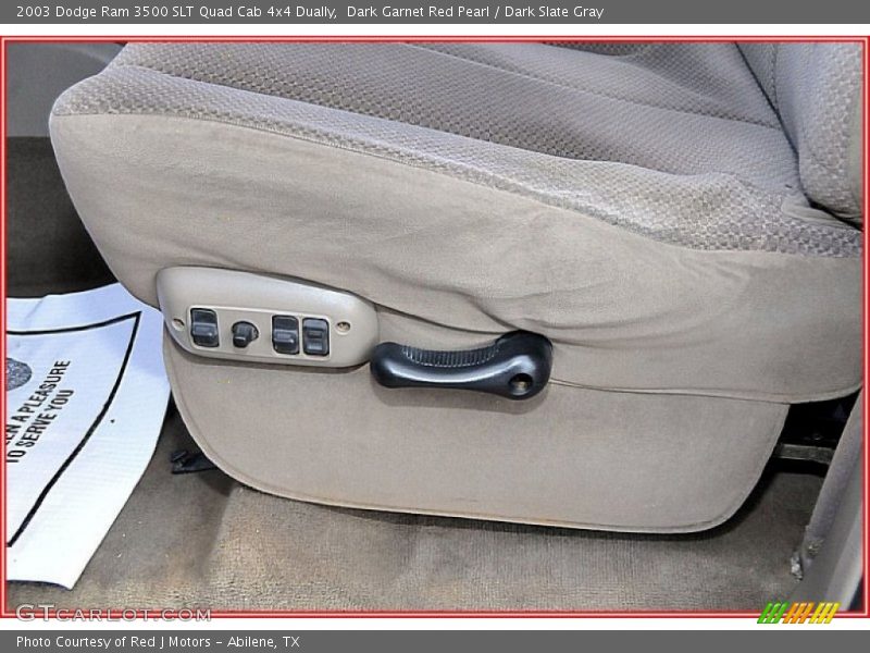 Dark Garnet Red Pearl / Dark Slate Gray 2003 Dodge Ram 3500 SLT Quad Cab 4x4 Dually