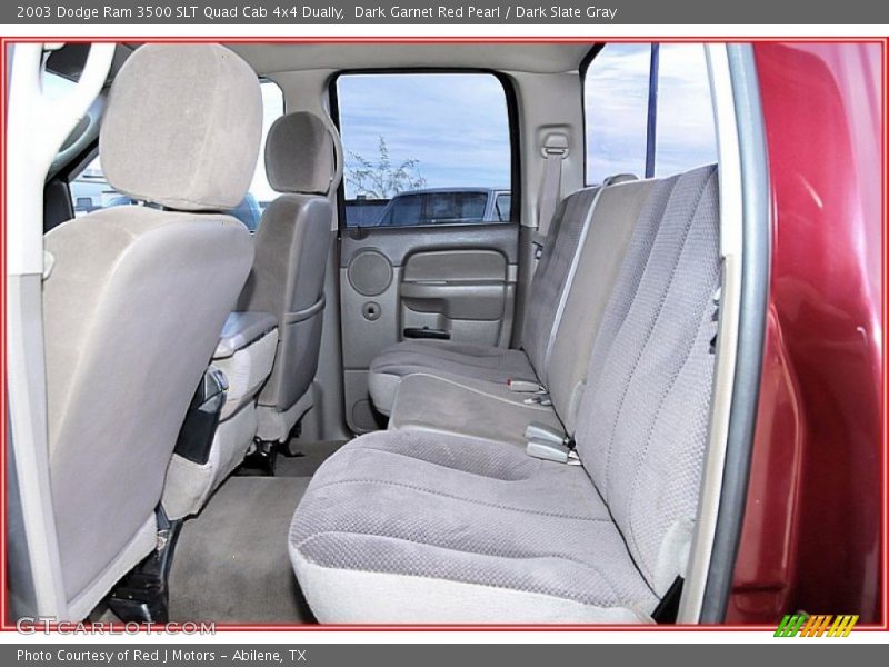 Dark Garnet Red Pearl / Dark Slate Gray 2003 Dodge Ram 3500 SLT Quad Cab 4x4 Dually