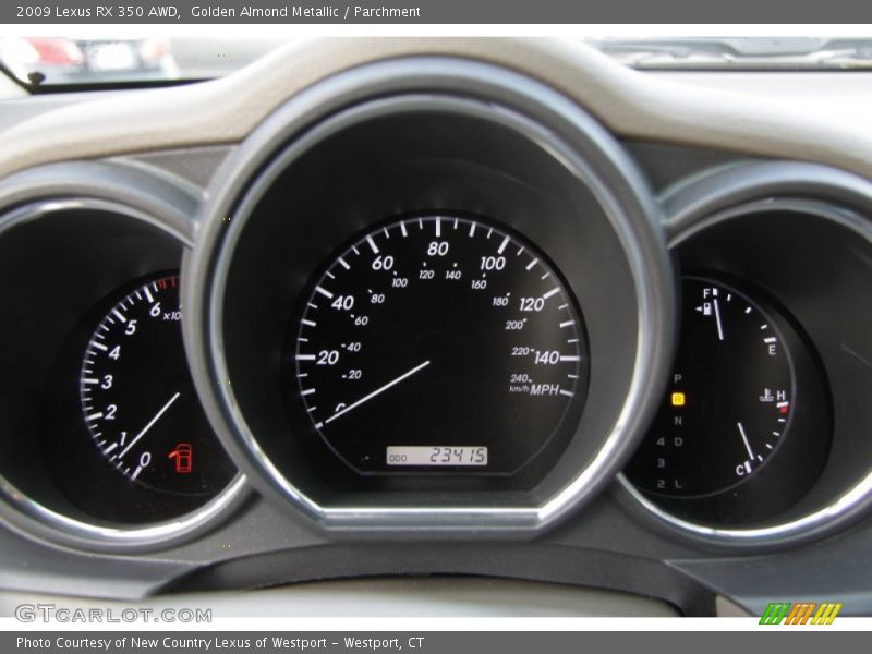 Golden Almond Metallic / Parchment 2009 Lexus RX 350 AWD