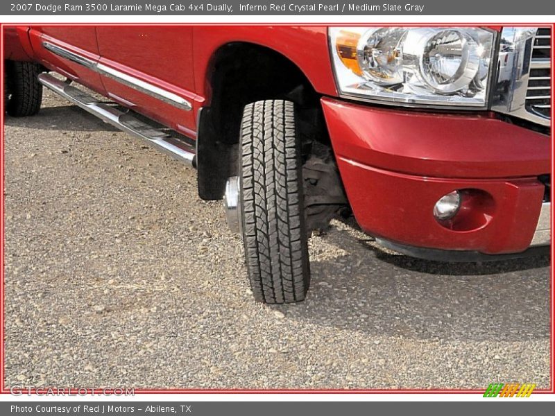 Inferno Red Crystal Pearl / Medium Slate Gray 2007 Dodge Ram 3500 Laramie Mega Cab 4x4 Dually