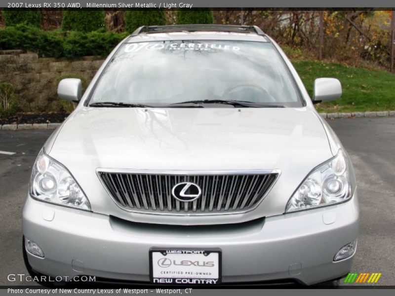 Millennium Silver Metallic / Light Gray 2007 Lexus RX 350 AWD