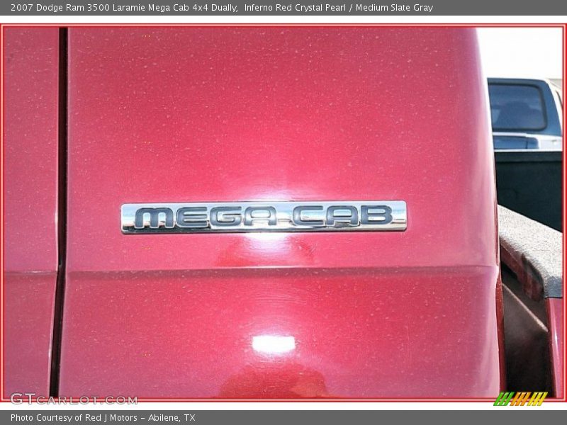 Inferno Red Crystal Pearl / Medium Slate Gray 2007 Dodge Ram 3500 Laramie Mega Cab 4x4 Dually