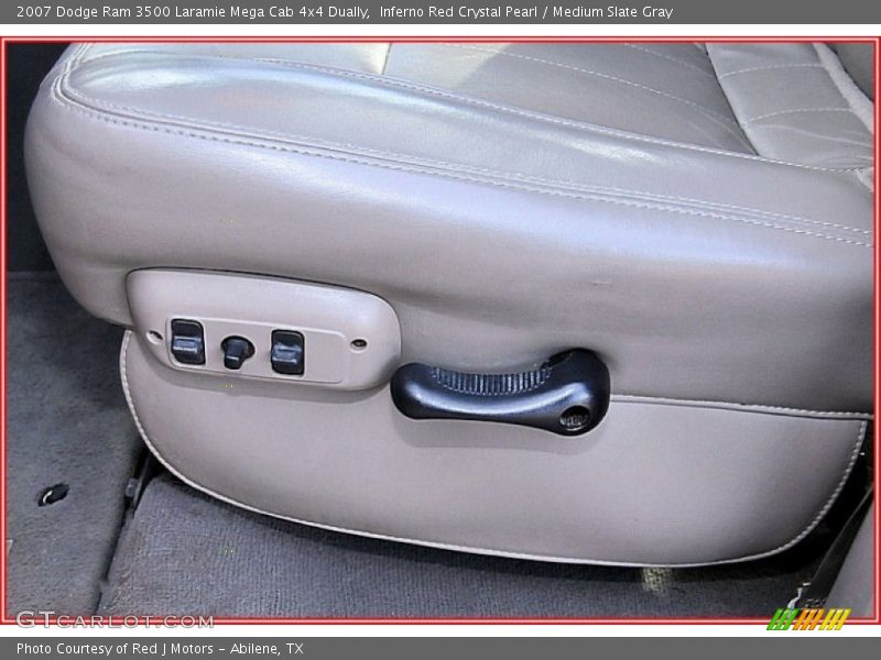 Inferno Red Crystal Pearl / Medium Slate Gray 2007 Dodge Ram 3500 Laramie Mega Cab 4x4 Dually