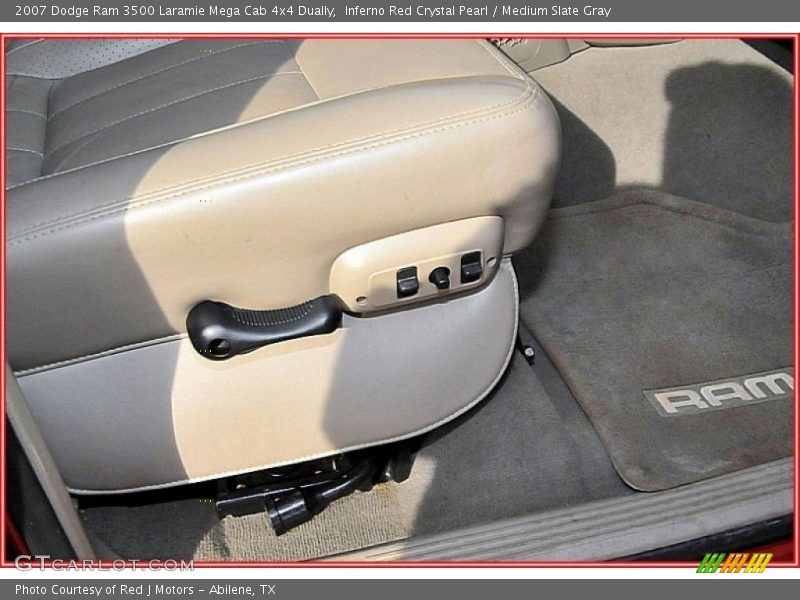 Inferno Red Crystal Pearl / Medium Slate Gray 2007 Dodge Ram 3500 Laramie Mega Cab 4x4 Dually