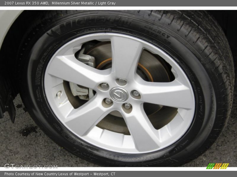 Millennium Silver Metallic / Light Gray 2007 Lexus RX 350 AWD
