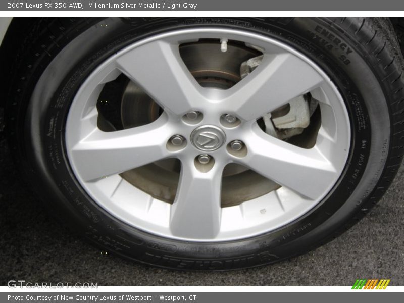 Millennium Silver Metallic / Light Gray 2007 Lexus RX 350 AWD