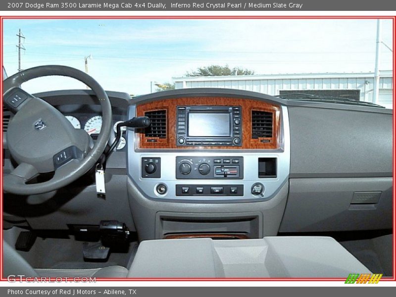 Inferno Red Crystal Pearl / Medium Slate Gray 2007 Dodge Ram 3500 Laramie Mega Cab 4x4 Dually