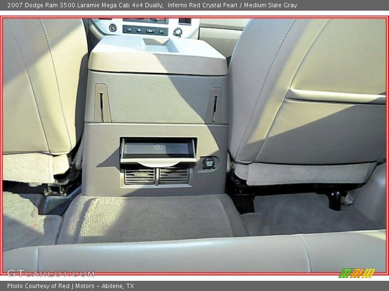 Inferno Red Crystal Pearl / Medium Slate Gray 2007 Dodge Ram 3500 Laramie Mega Cab 4x4 Dually