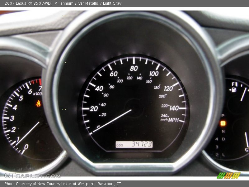 Millennium Silver Metallic / Light Gray 2007 Lexus RX 350 AWD