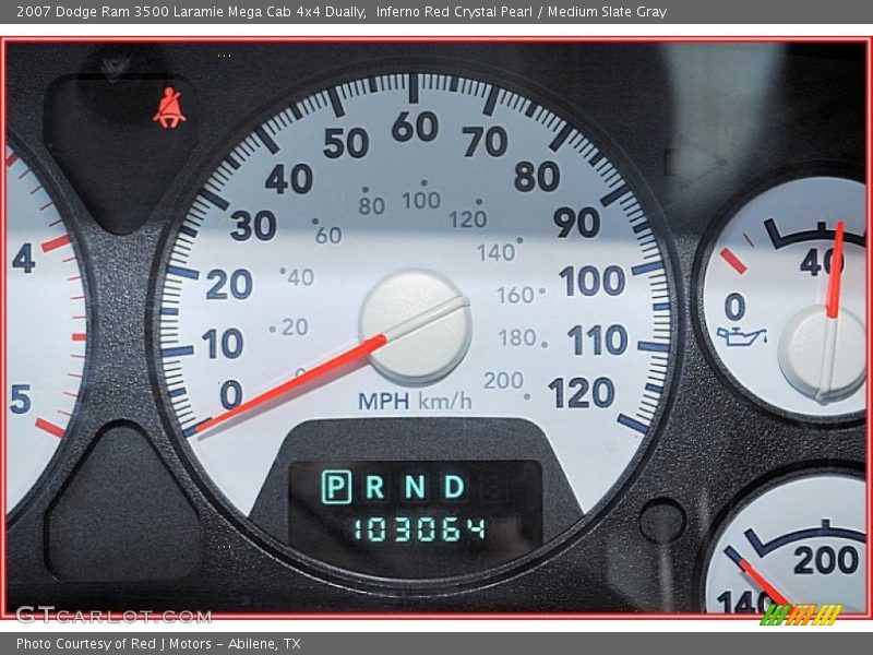 Inferno Red Crystal Pearl / Medium Slate Gray 2007 Dodge Ram 3500 Laramie Mega Cab 4x4 Dually
