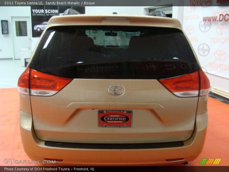 Sandy Beach Metallic / Bisque 2011 Toyota Sienna LE