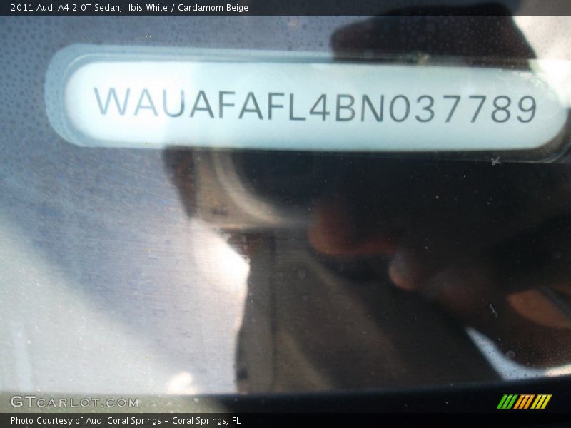 Ibis White / Cardamom Beige 2011 Audi A4 2.0T Sedan