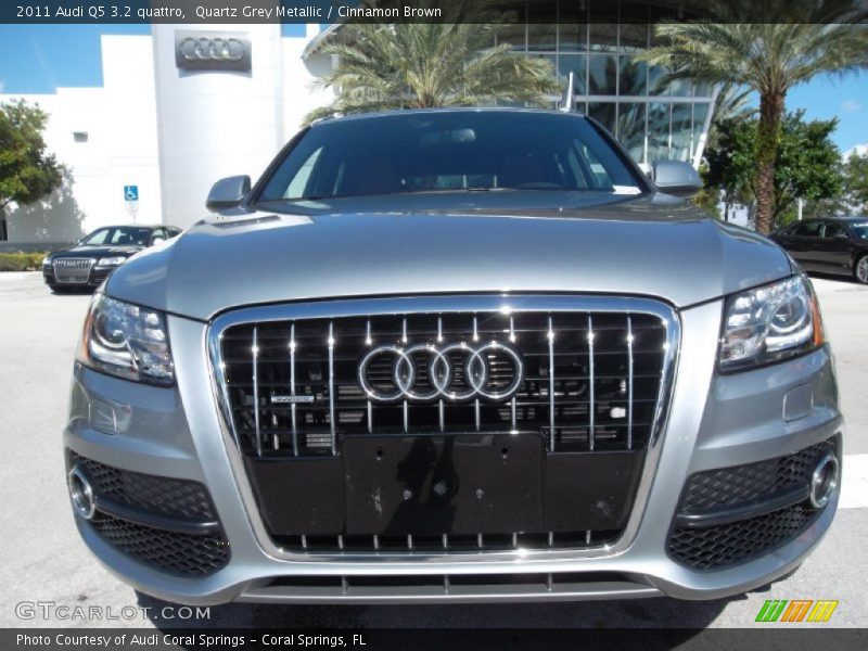 Quartz Grey Metallic / Cinnamon Brown 2011 Audi Q5 3.2 quattro