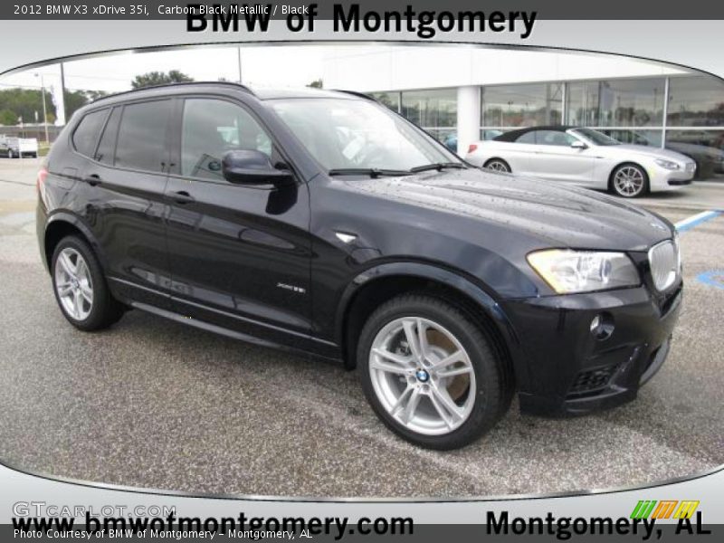 Carbon Black Metallic / Black 2012 BMW X3 xDrive 35i