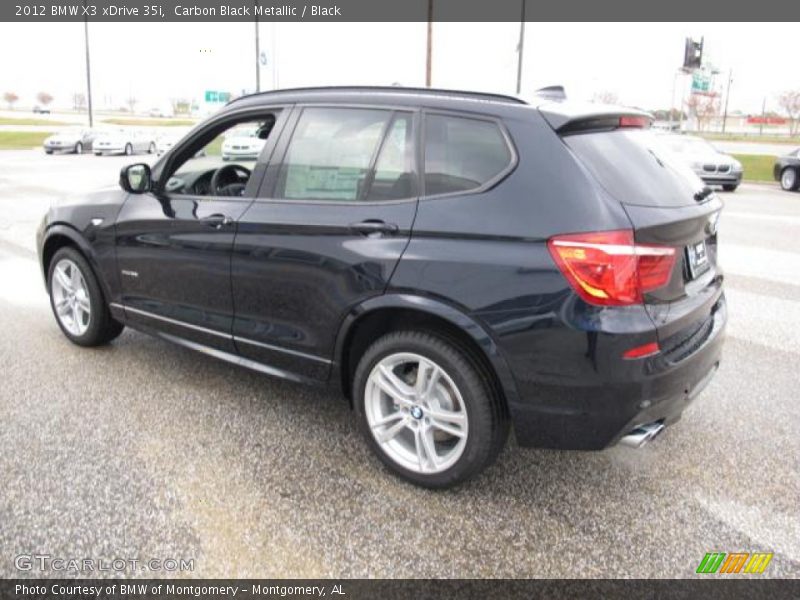 Carbon Black Metallic / Black 2012 BMW X3 xDrive 35i